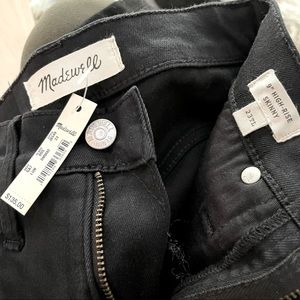 Madewell 9” High Rise Black Skinny Jeans